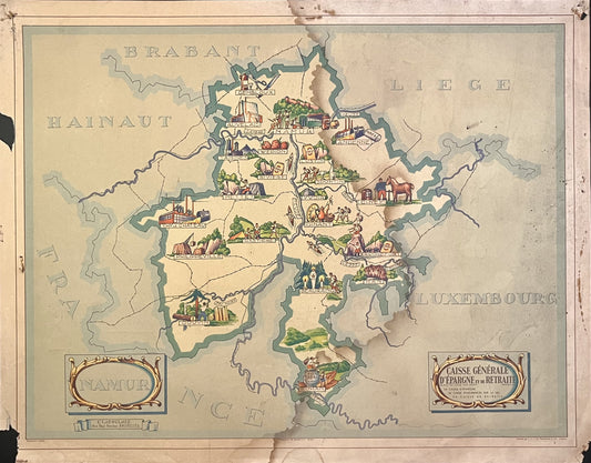 Achat carte ancienne illustree Province Namur