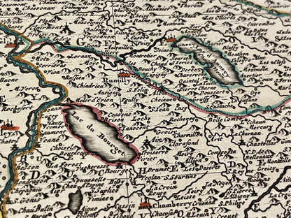 Achat carte ancienne lacs Annecy et Bourget