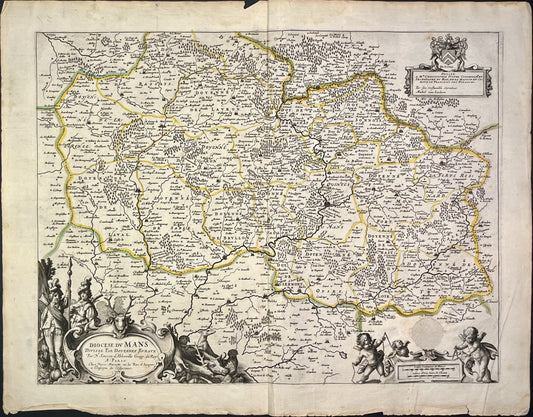 Achat carte ancienne le Mans