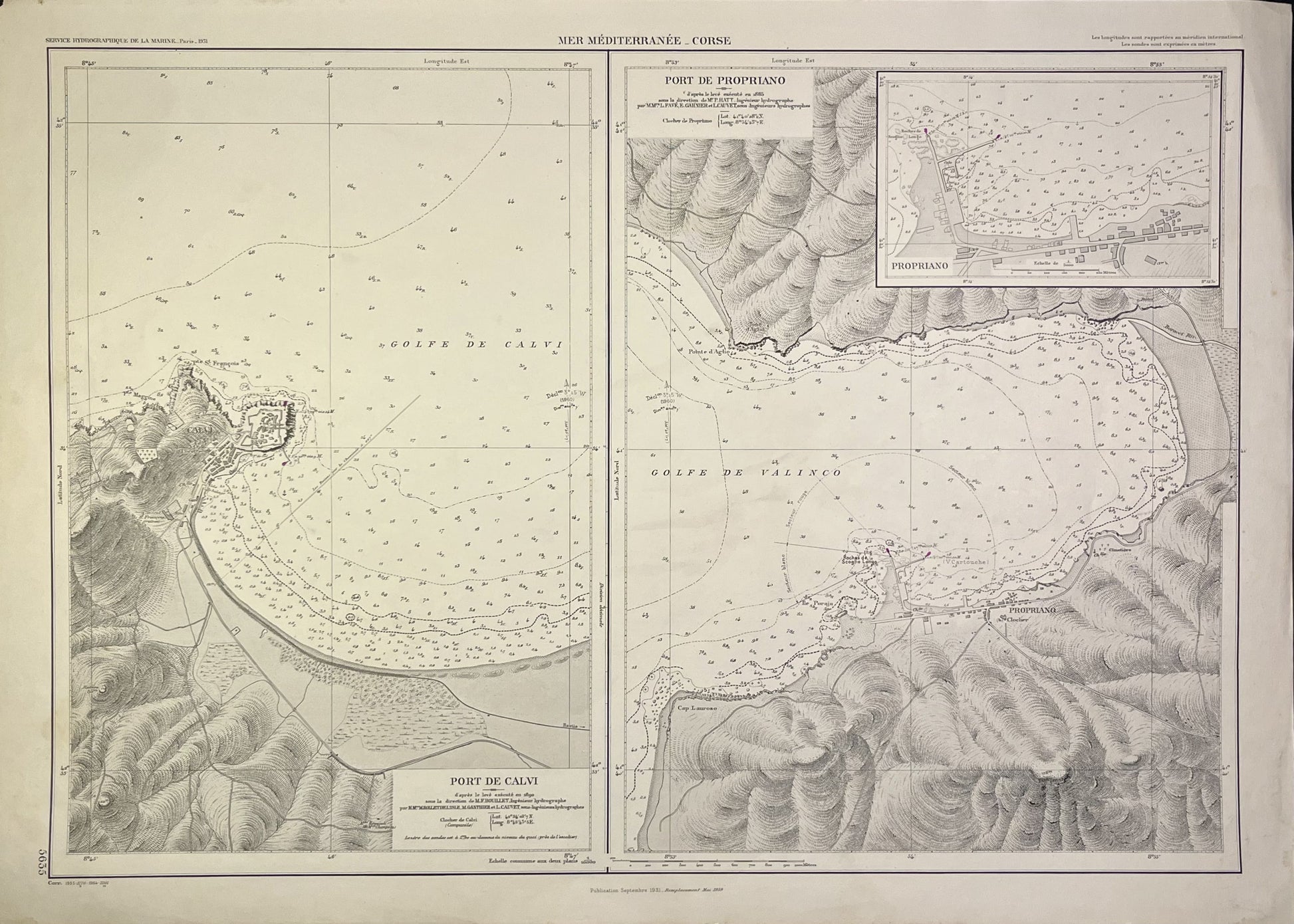 Achat carte ancienne port Calvi