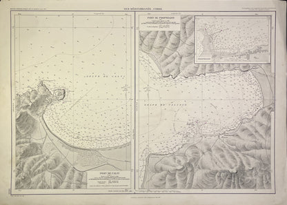 Achat carte ancienne port Calvi