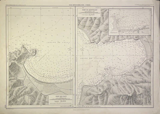 Achat carte ancienne port Calvi