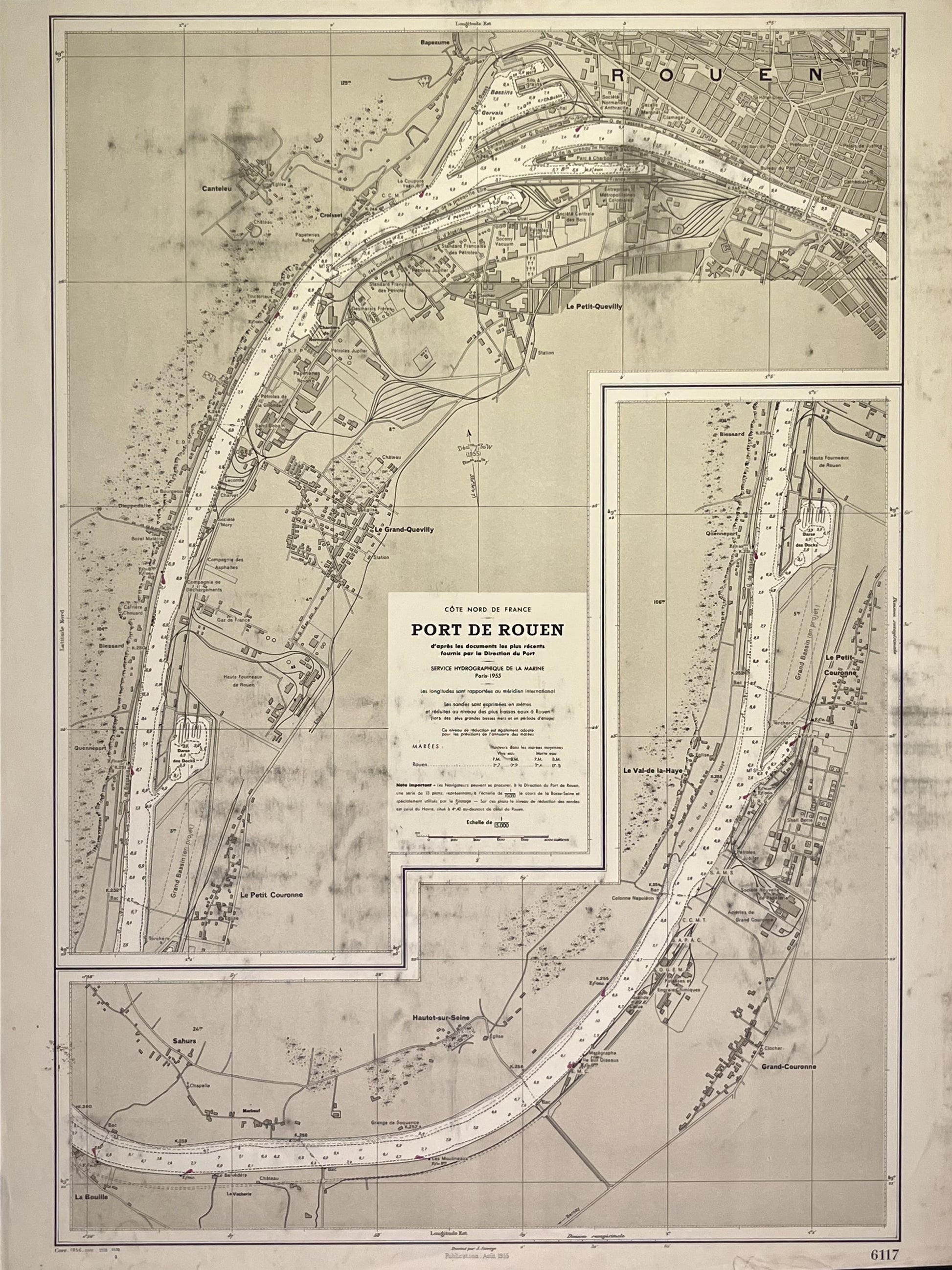 Achat carte ancienne port Rouen