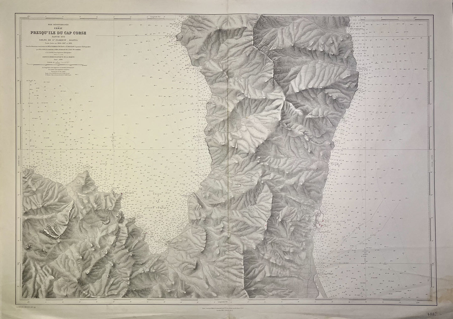 Achat carte ancienne sud cap corse