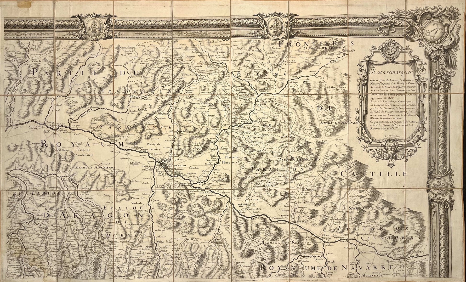 Achat carte generale des Monts Pyrenees par Roussel
