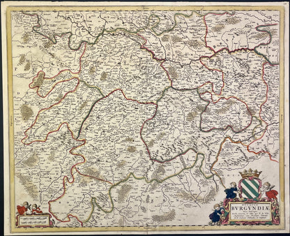 Achat carte geographique Bourgogne