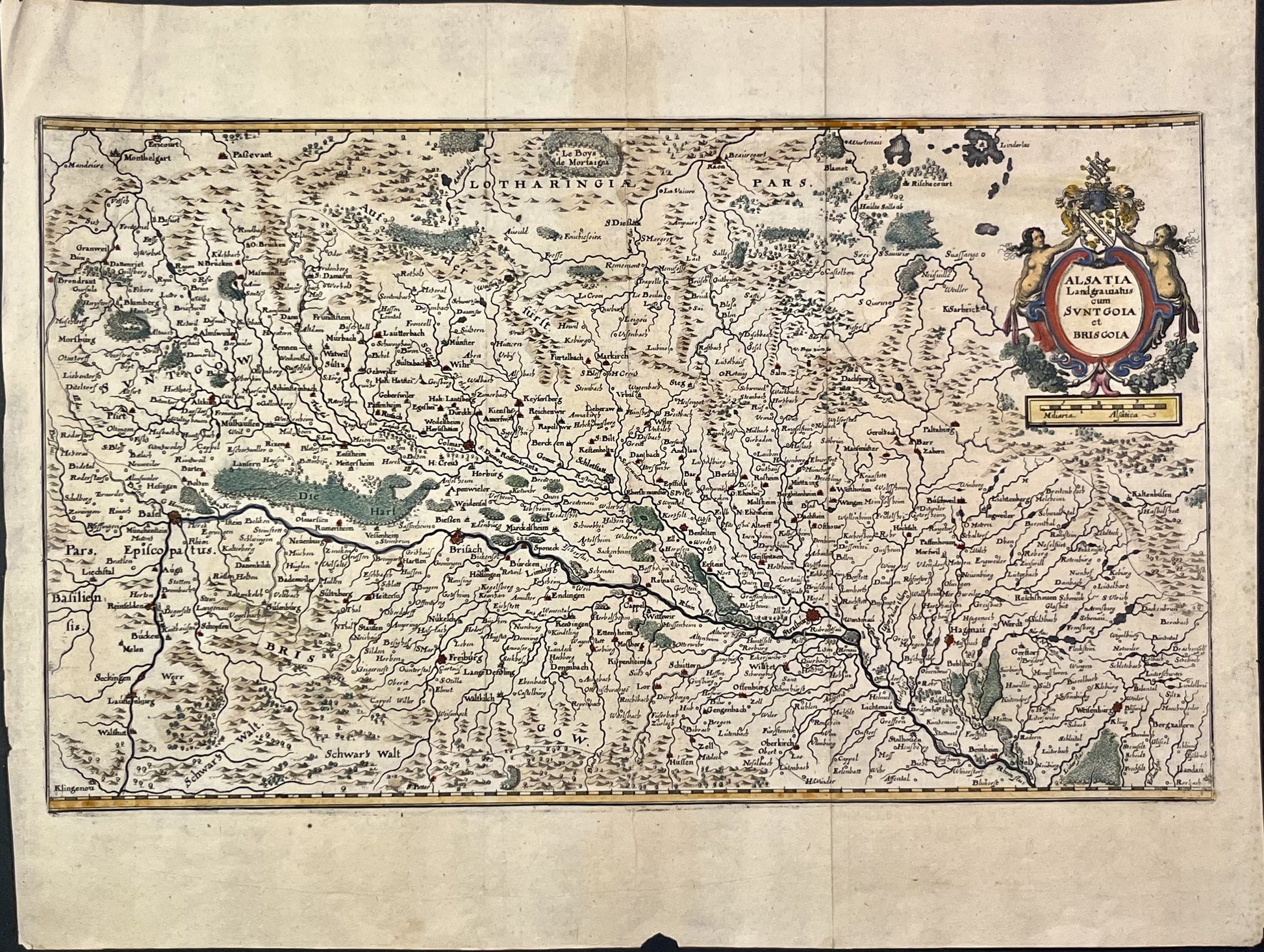 Achat carte geographique ancienne Alsace