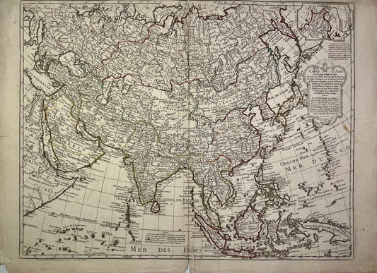 Achat carte geographique ancienne Asie