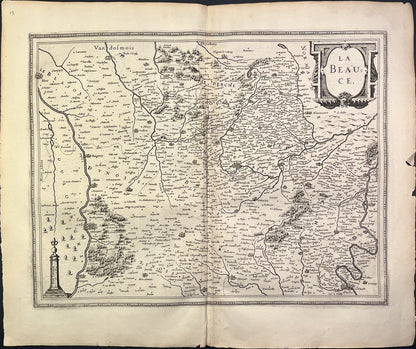 Achat carte geographique ancienne Beauce