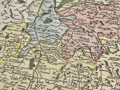 Achat carte geographique ancienne Beaujolais