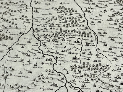 Achat carte geographique ancienne Bourbonnais