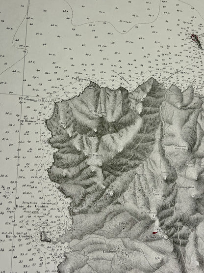 Achat carte geographique ancienne Cap Corse