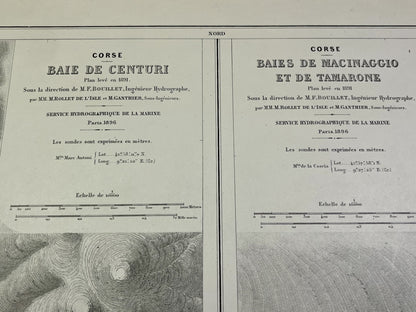 Achat carte geographique ancienne Centuri Macinaggio Tamarone