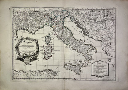 Achat carte geographique ancienne Italie