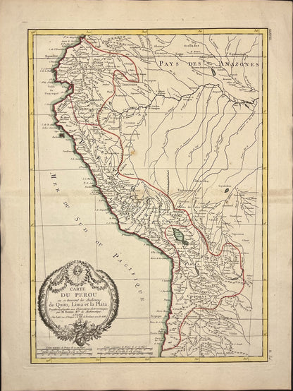 Achat carte geographique ancienne Perou