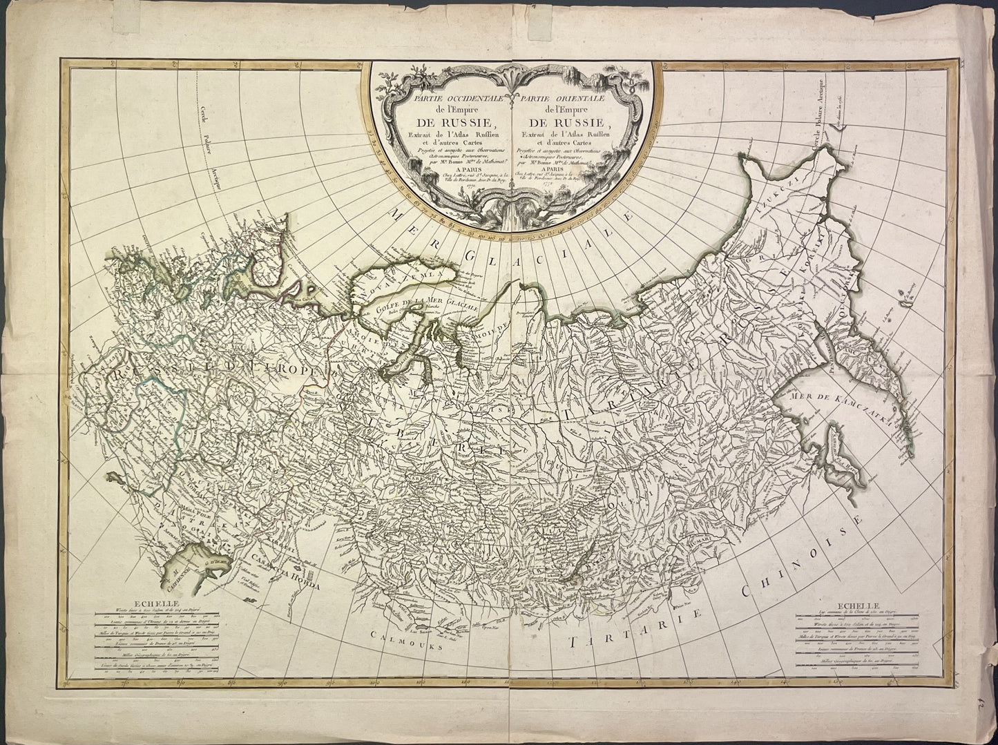 Achat carte geographique ancienne Russie