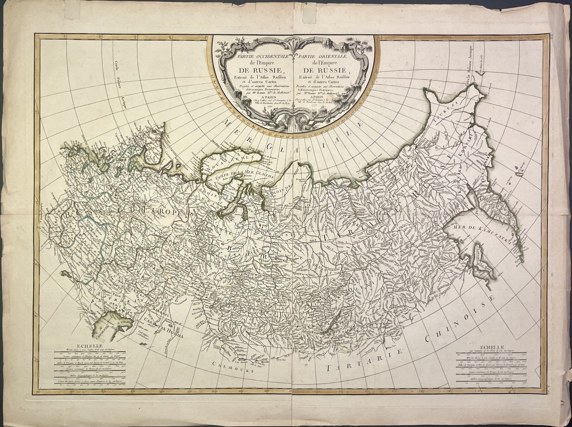 Achat carte geographique ancienne Russie