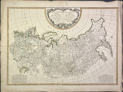 Achat carte geographique ancienne Russie