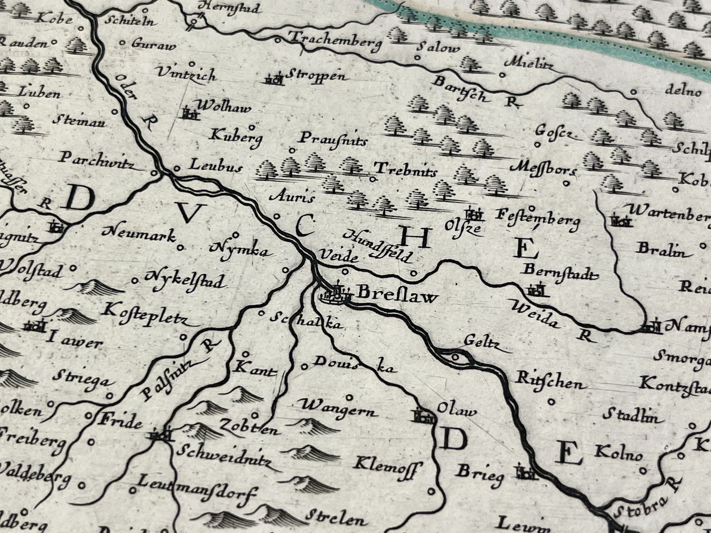 Achat carte geographique ancienne Tchequie