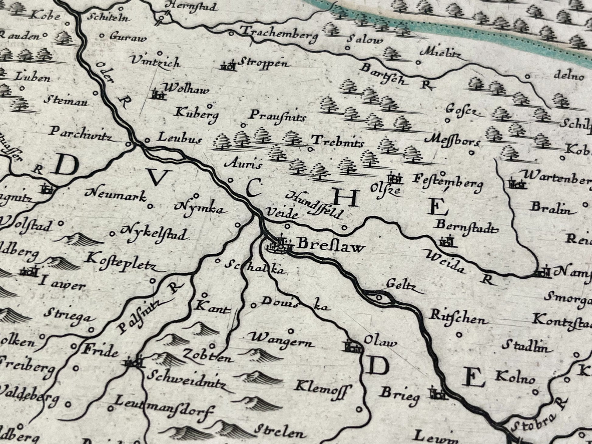 Achat carte geographique ancienne Tchequie