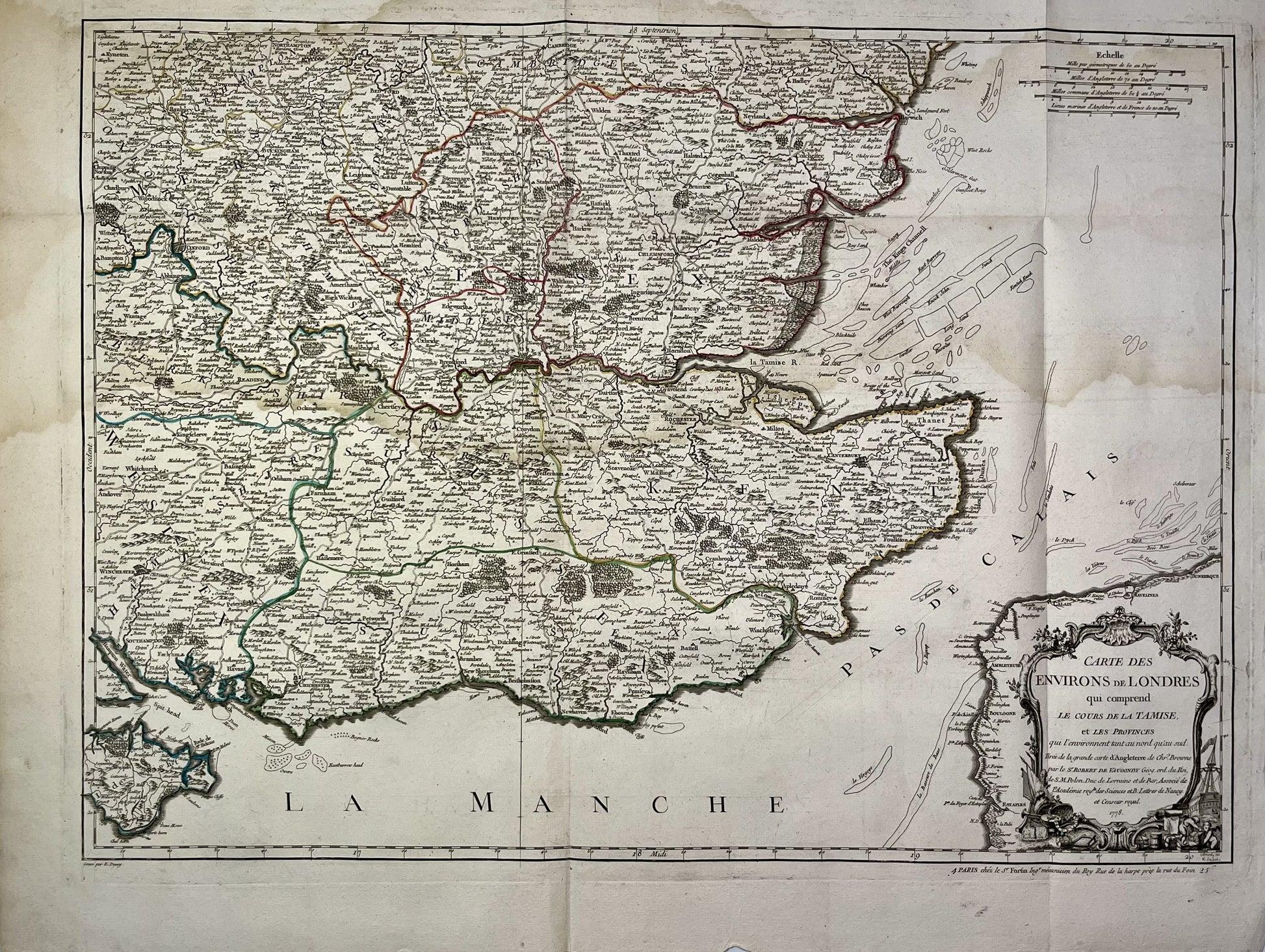 Carte antique de Londres 1806 : impression giclée d'art - France Carte antique de Londres 1806 : impression giclée d'art - France
