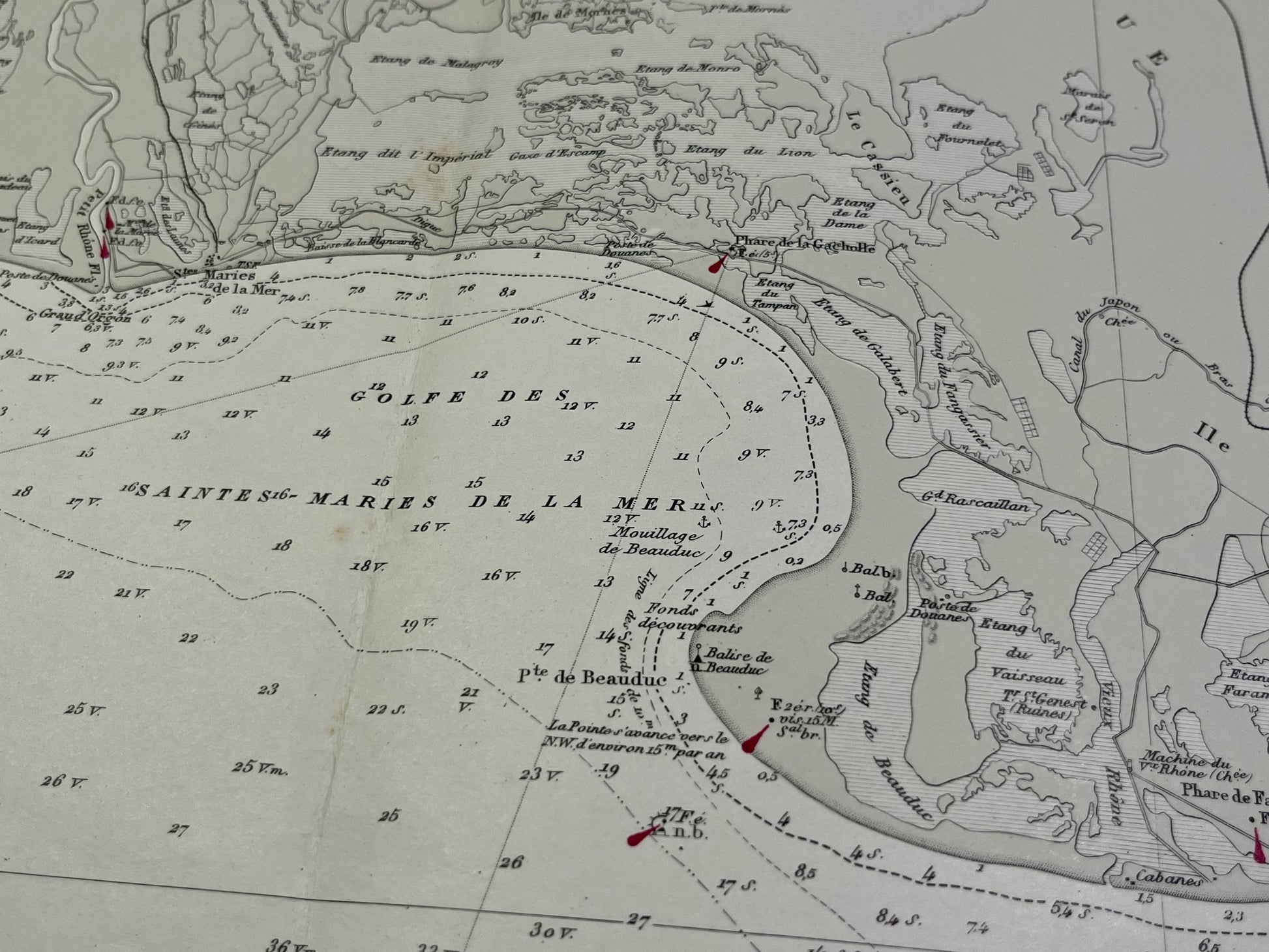 Achat carte marine ancienne Camargue