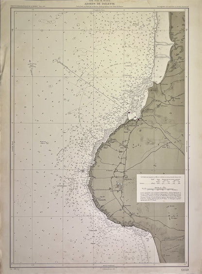 Achat carte marine ancienne Dielette