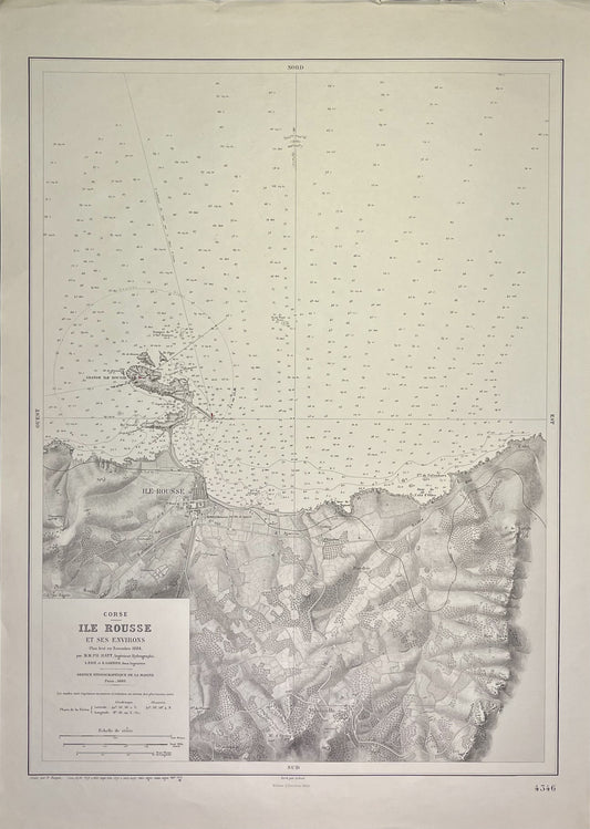 Achat carte marine ancienne Ile Rousse