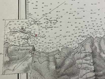 Achat carte marine ancienne Ile Rousse Saint-Florent