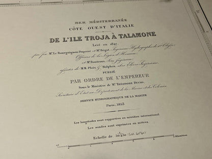 Achat carte marine ancienne Troja Talamone Italie