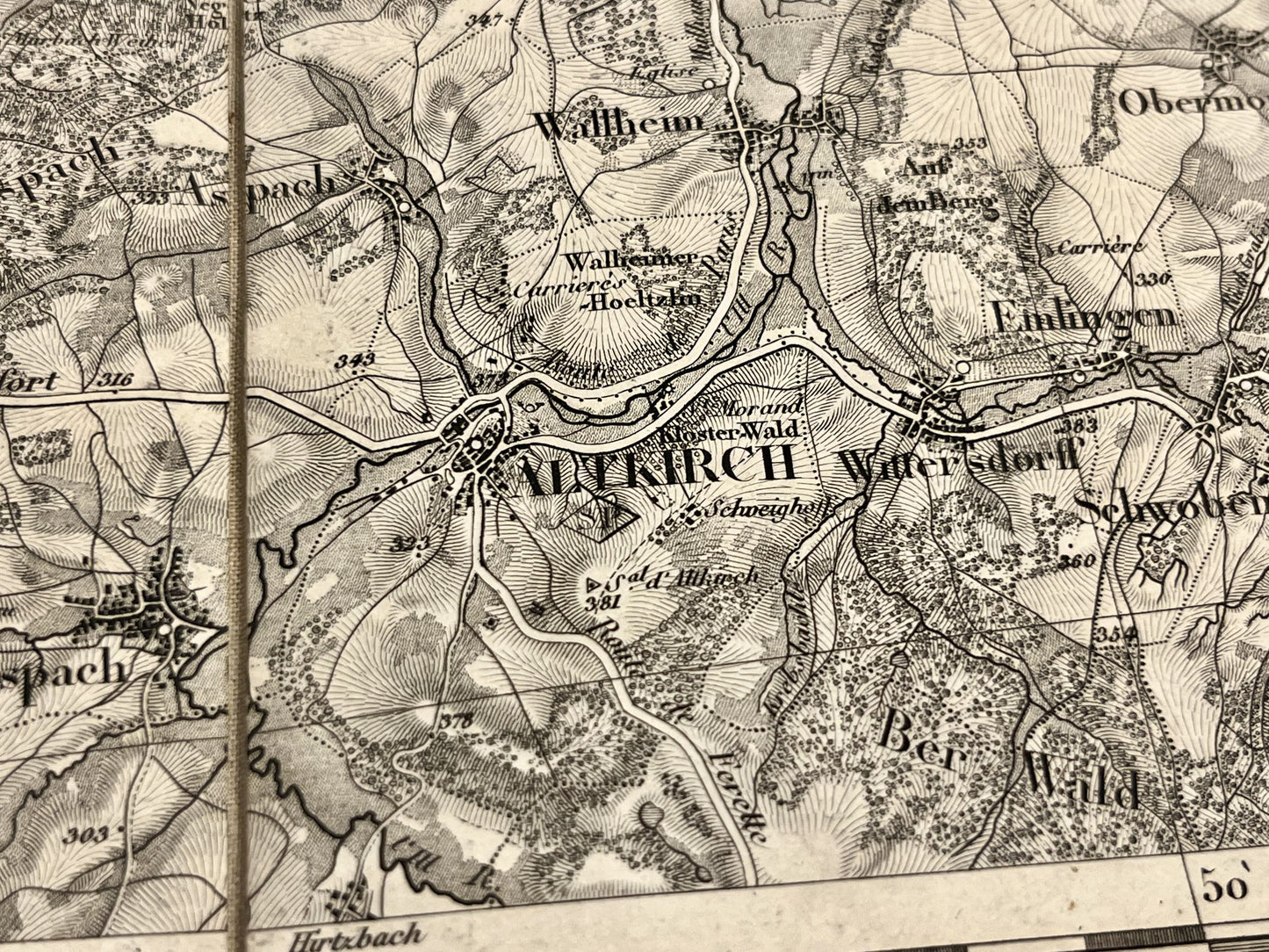 Achat carte militaire ancienne Altkirch