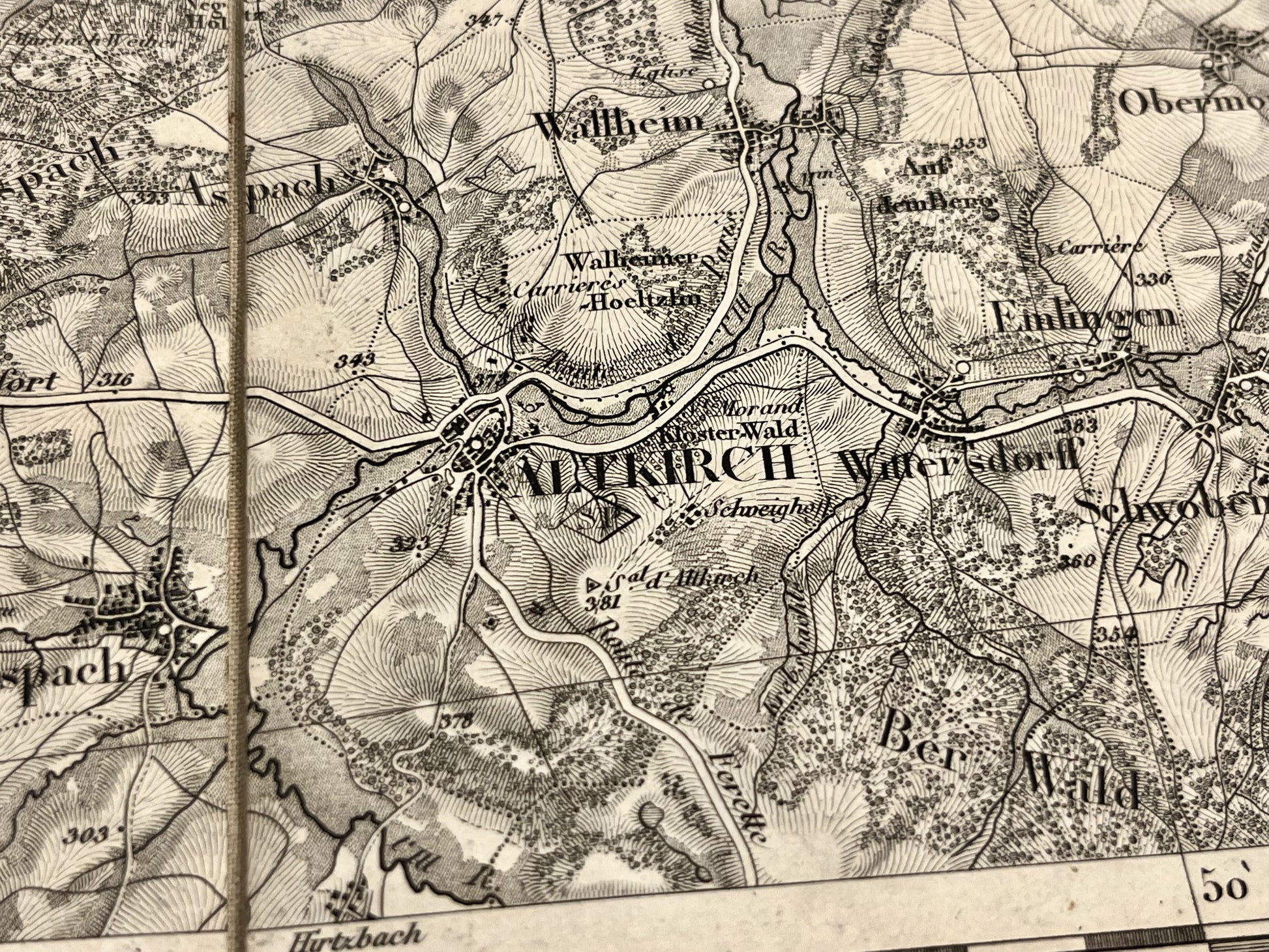Achat carte militaire ancienne Altkirch