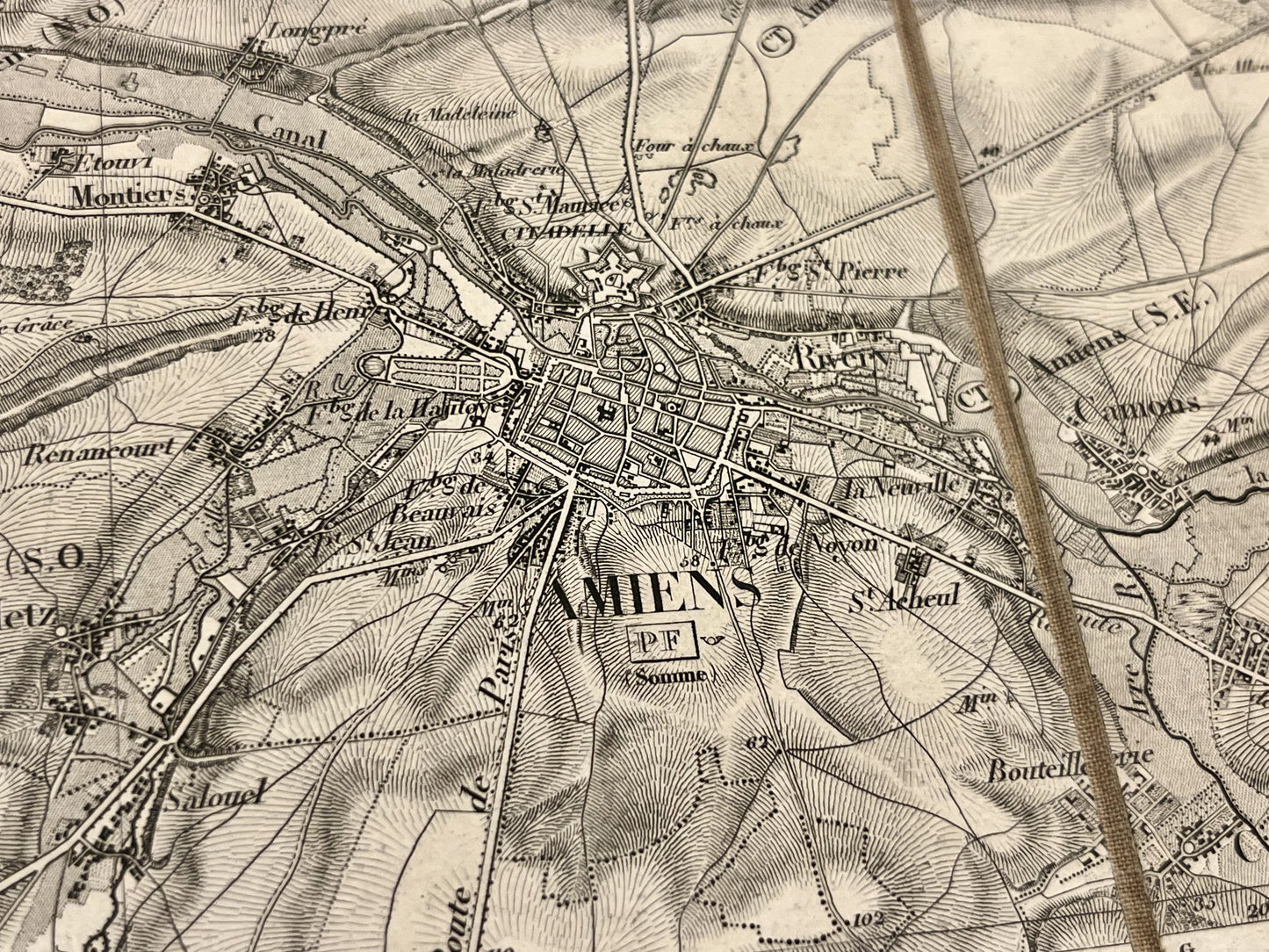 Achat carte militaire ancienne Amiens