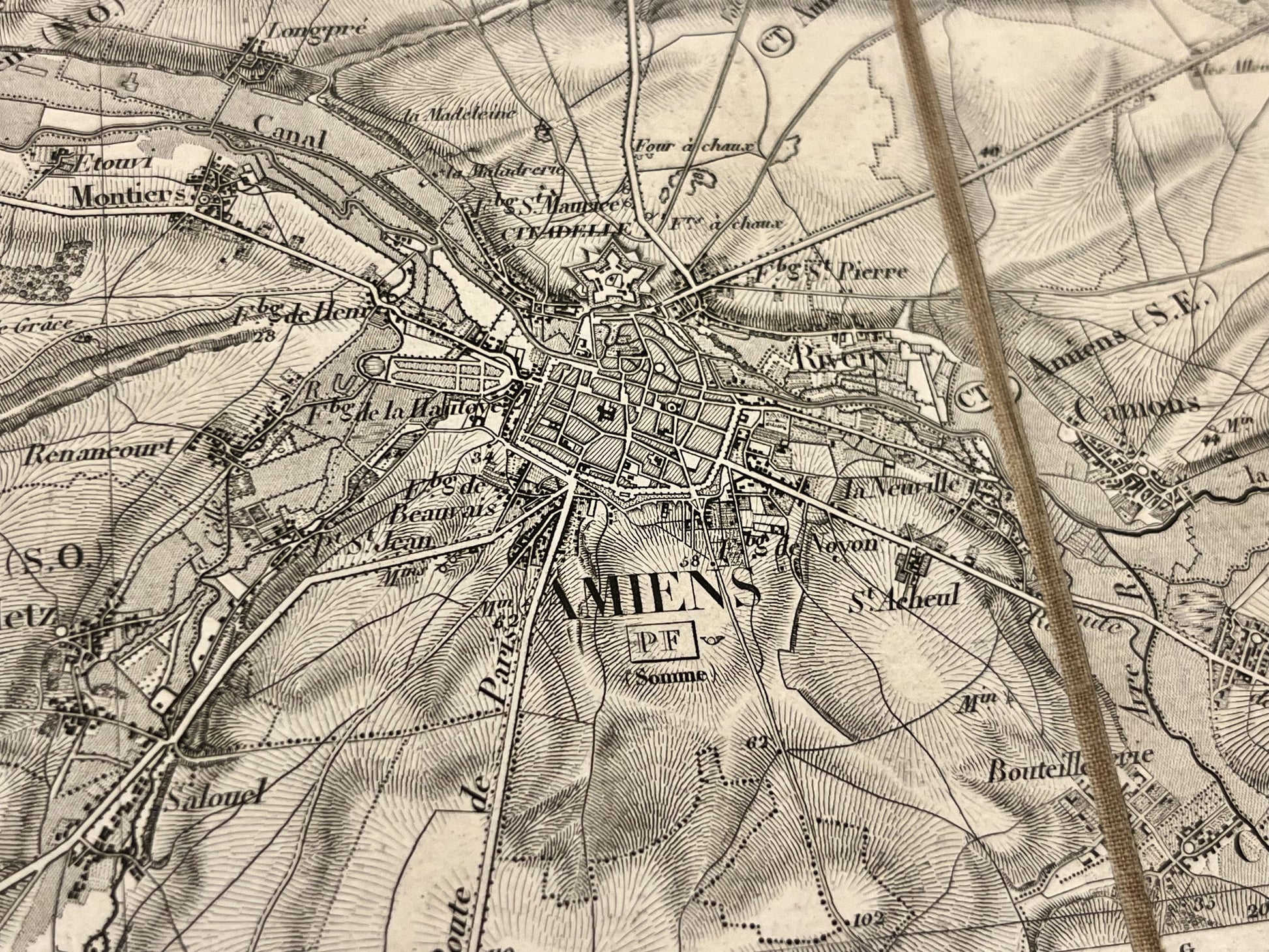 Achat carte militaire ancienne Amiens