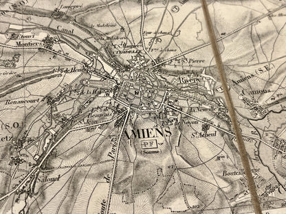 Achat carte militaire ancienne Amiens