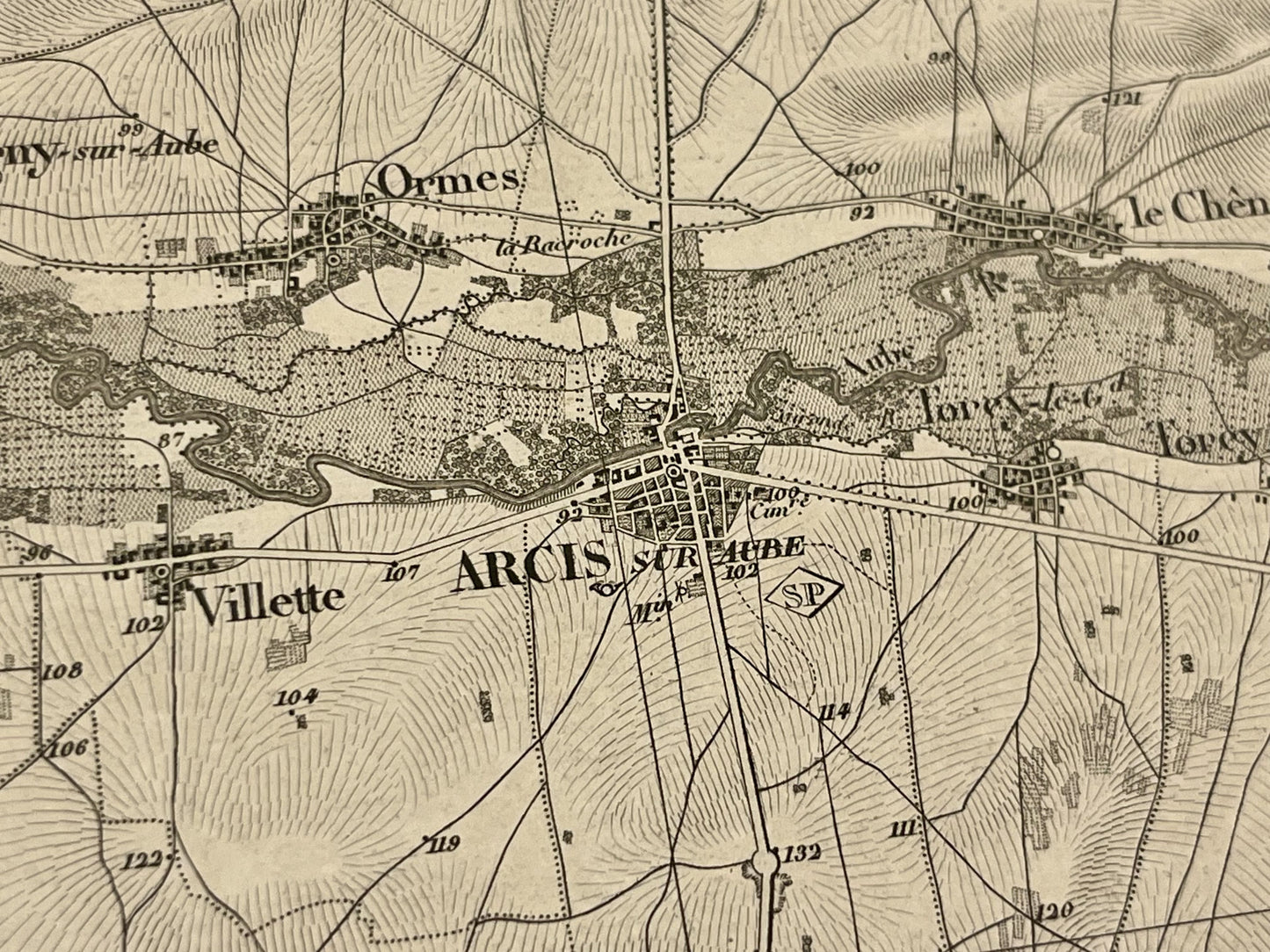 Achat carte militaire ancienne Arcis-sur-Aube