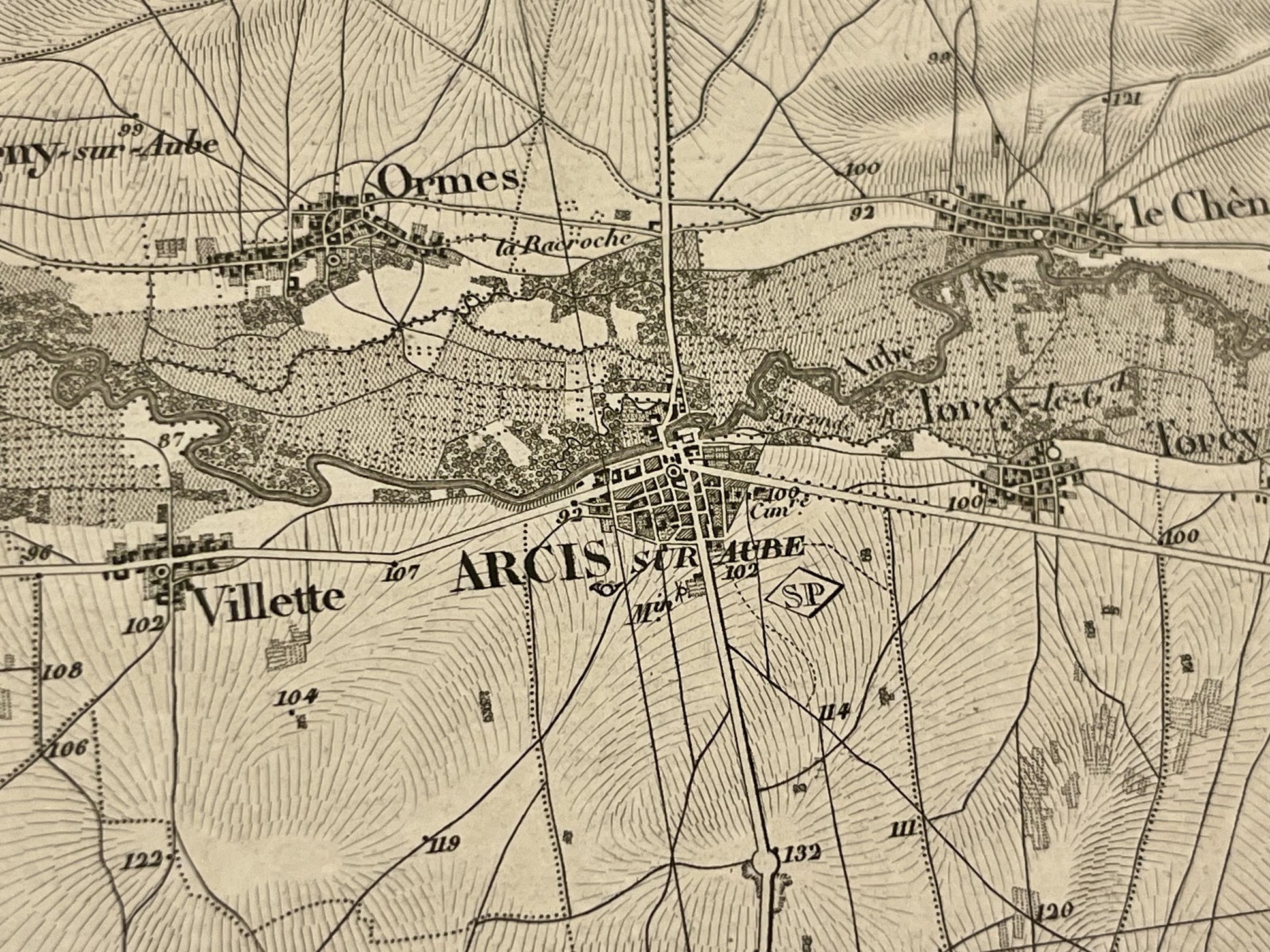 Achat carte militaire ancienne Arcis-sur-Aube