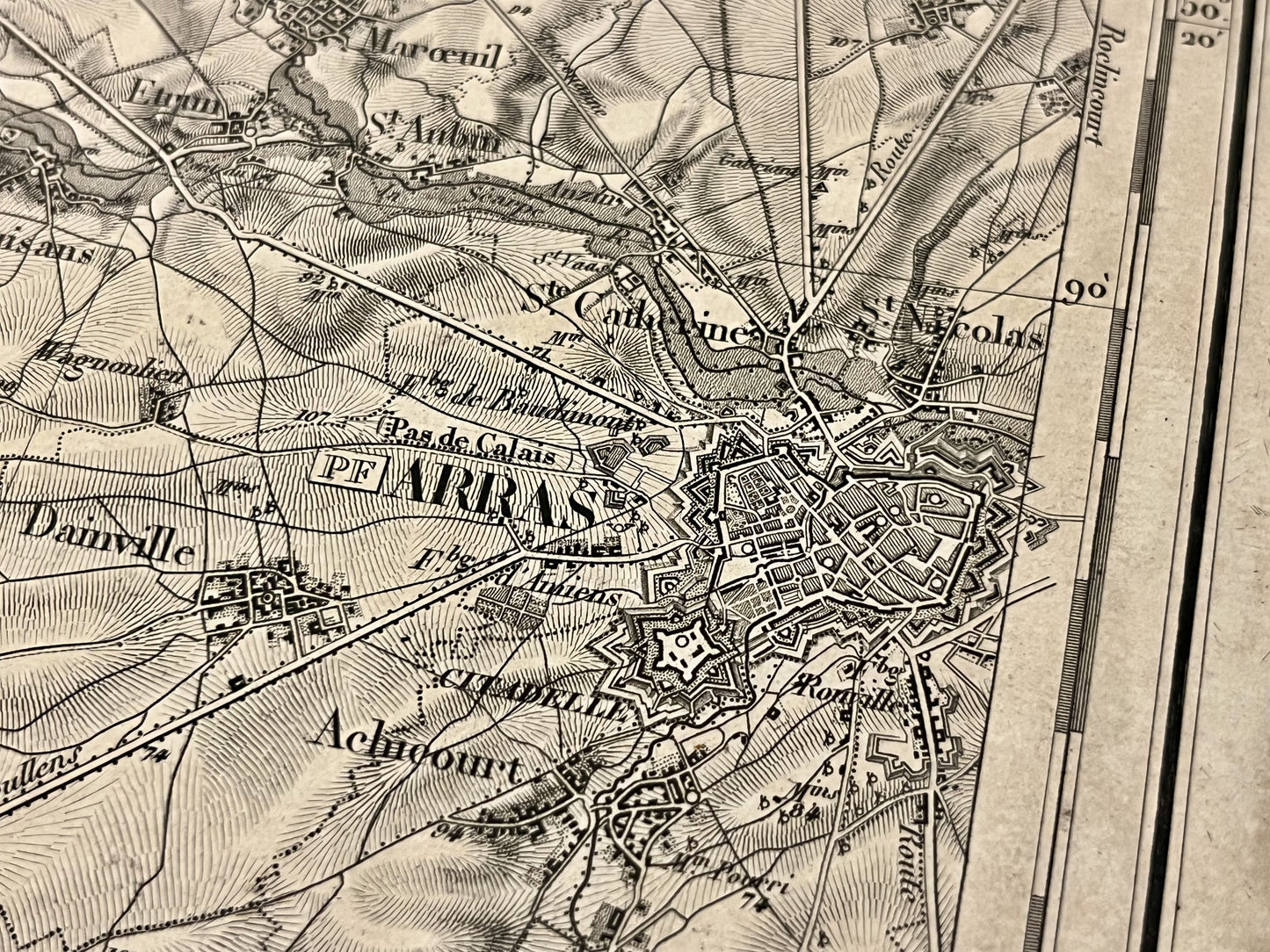 Achat carte militaire ancienne Arras