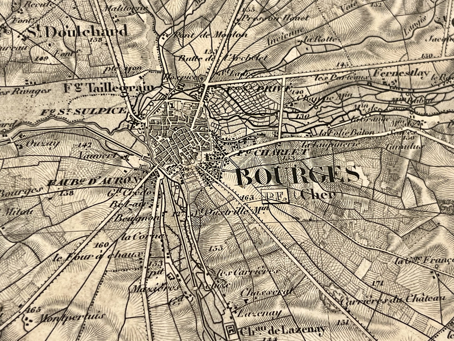 Achat carte militaire ancienne Bourges