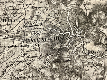 Achat carte militaire ancienne Chateau-Chinon