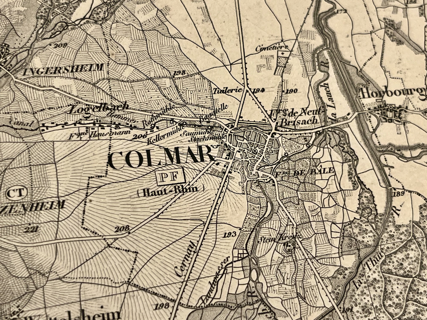 Achat carte militaire ancienne Colmar