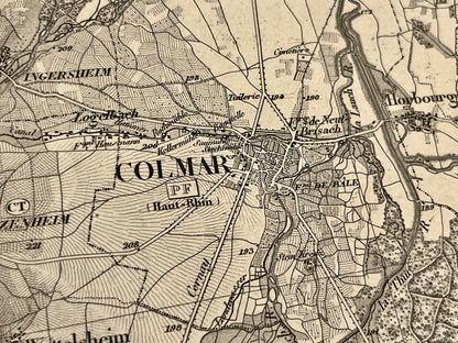 Achat carte militaire ancienne Colmar