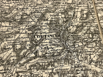 Achat carte militaire ancienne Coutances