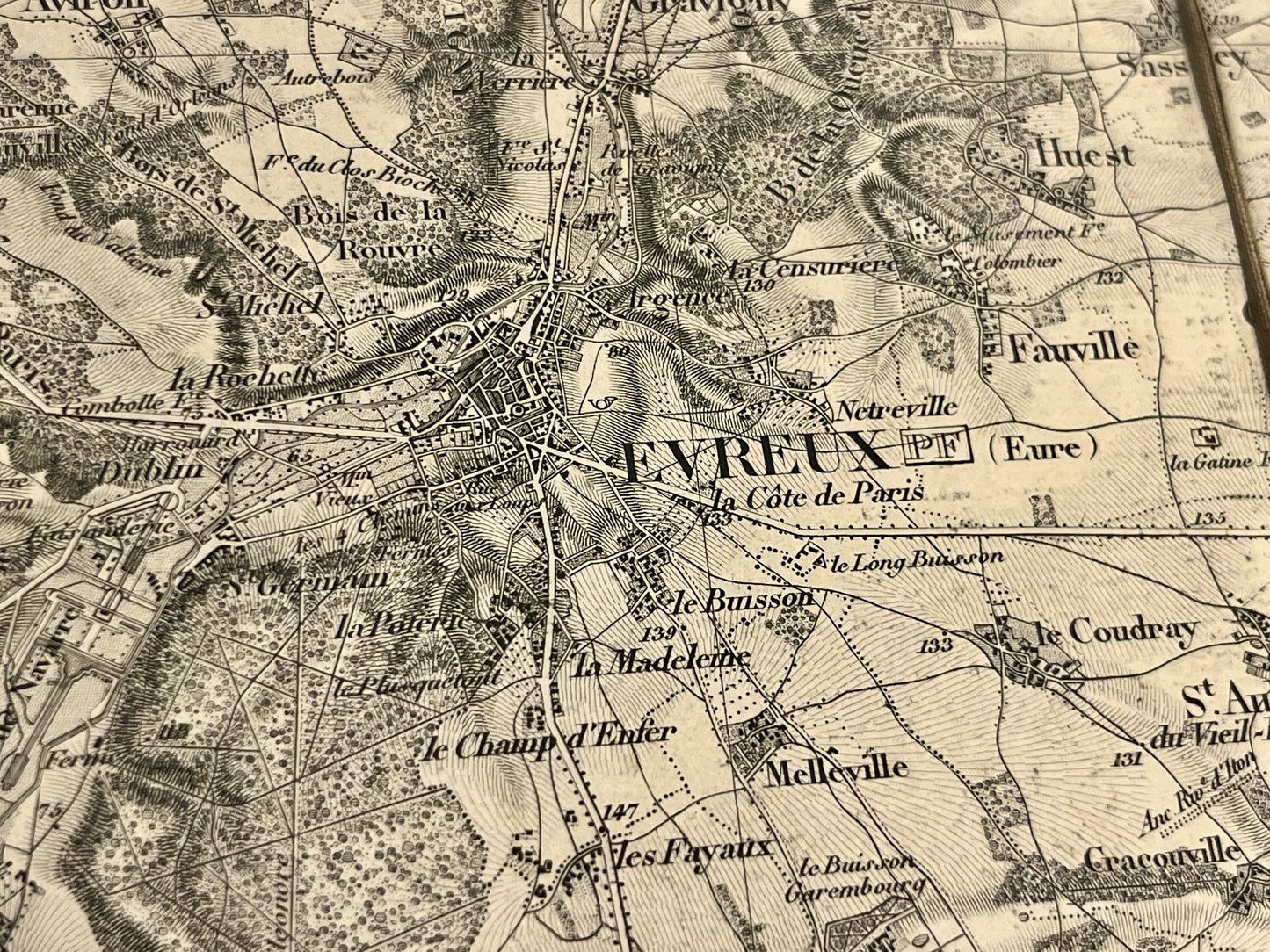 Achat carte militaire ancienne Evreux