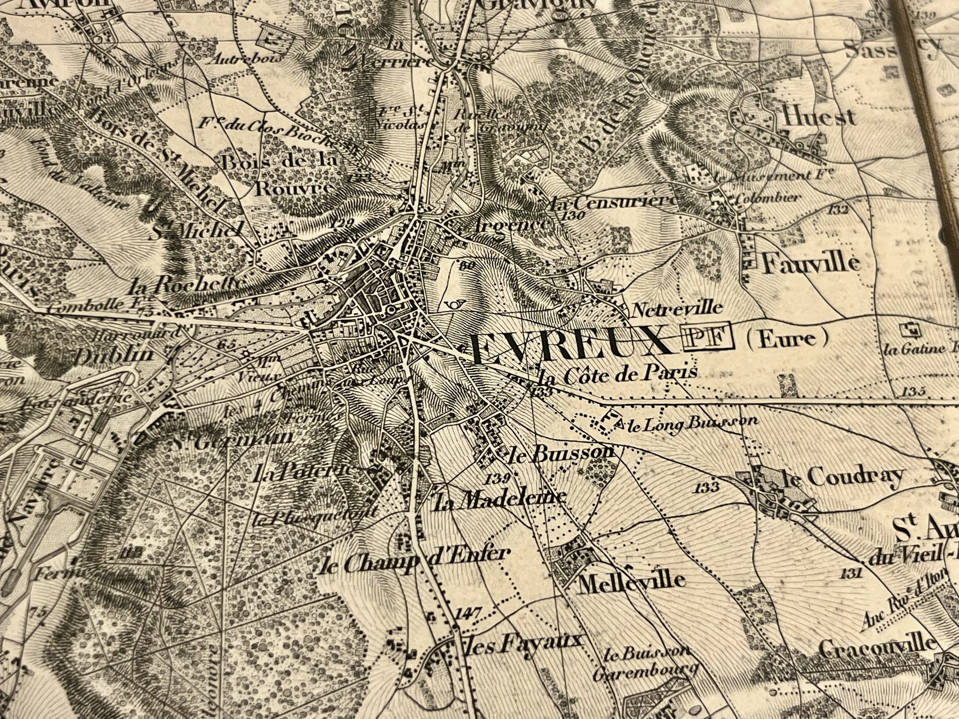 Achat carte militaire ancienne Evreux