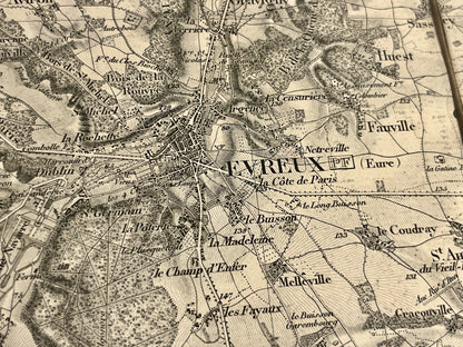 Achat carte militaire ancienne Evreux