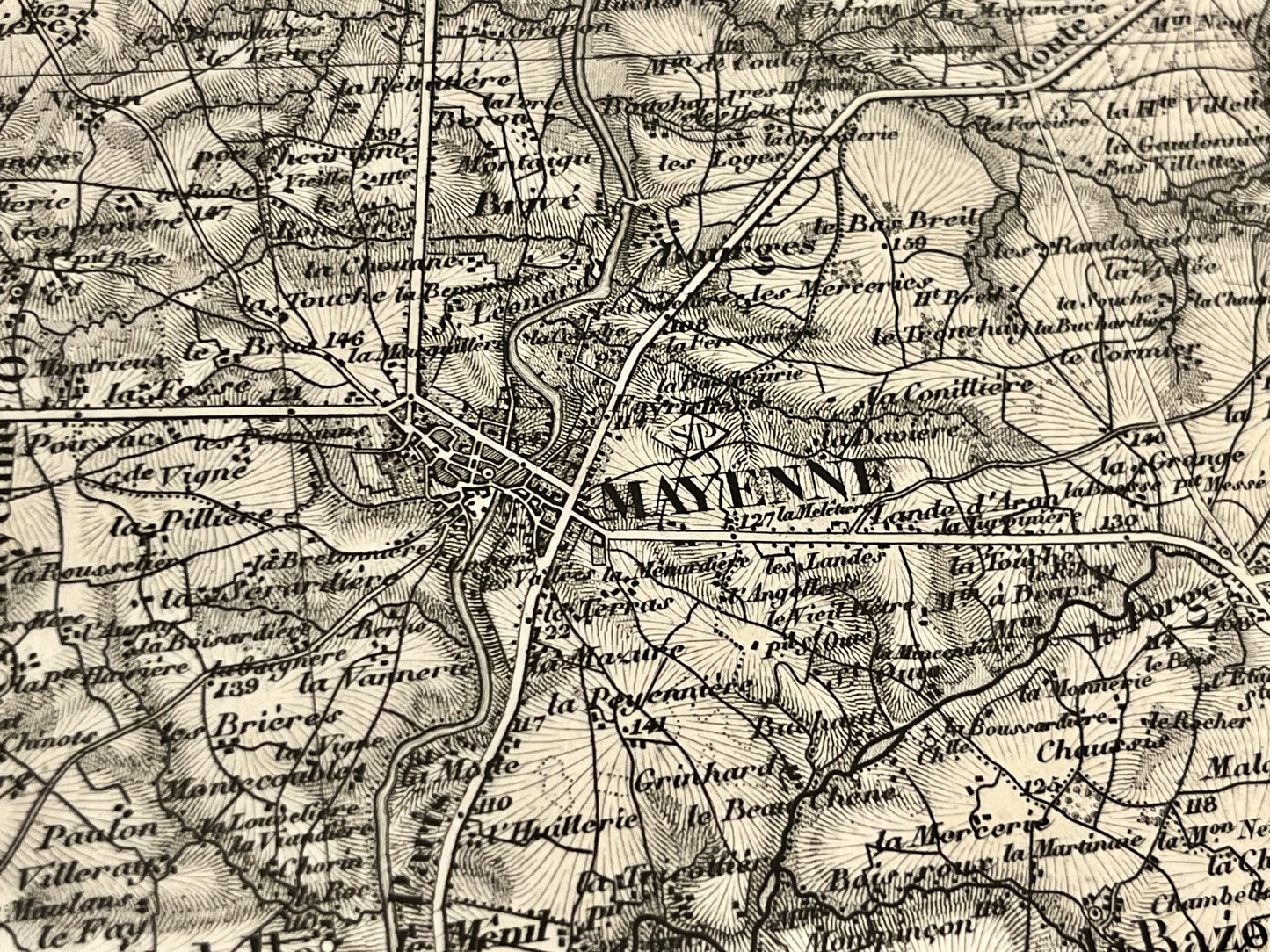 Achat carte militaire ancienne Mayenne