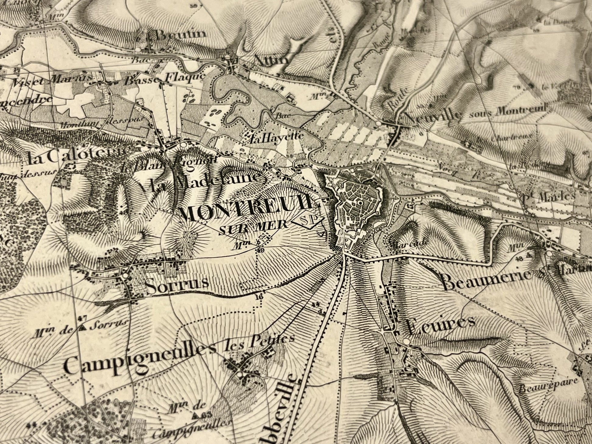 Achat carte militaire ancienne Montreuil-sur-Mer