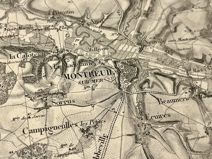 Achat carte militaire ancienne Montreuil-sur-Mer