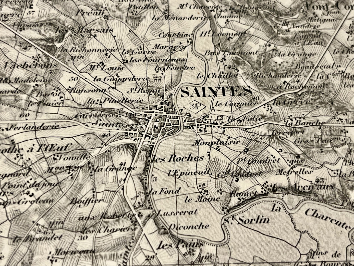 Achat carte militaire ancienne Saintes